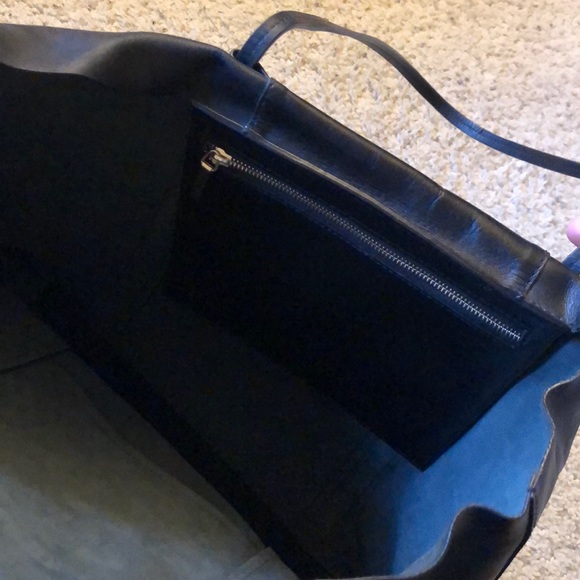 Whistles black leather tote bag, EUC - Picture 6 of 8